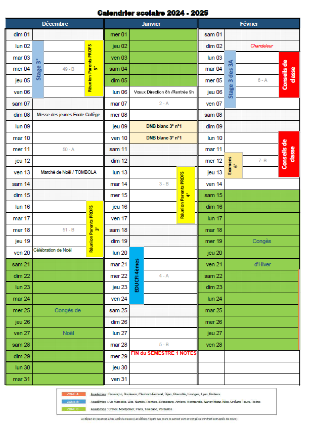 agenda annuel